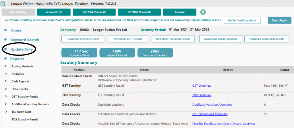 Auto update of ledgermaster 1